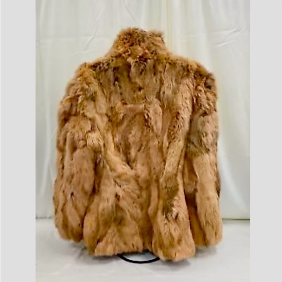 Real Authentic Warm Rabbit Fur Coat M - Picture 2 of 2